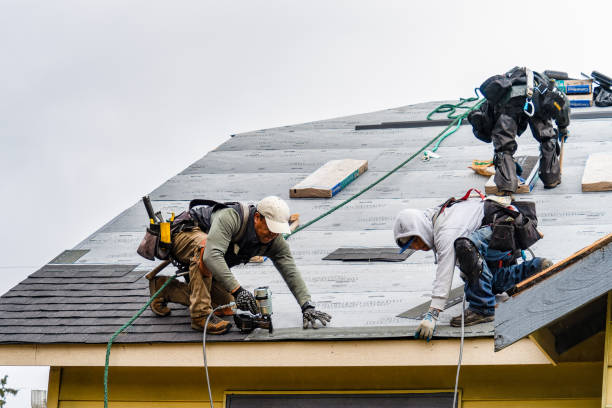 Professional Gutter Installation technician working in Pompeys Pillar, MT